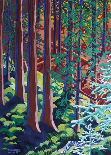 Ansicht in der Höhenbachklamm (Gouache).