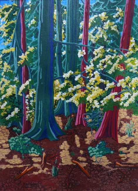 Waldansicht bei Niederricht (Gouache).