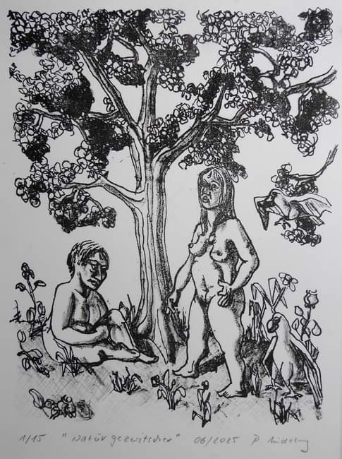 Naturgezwitscher (Lithographie).